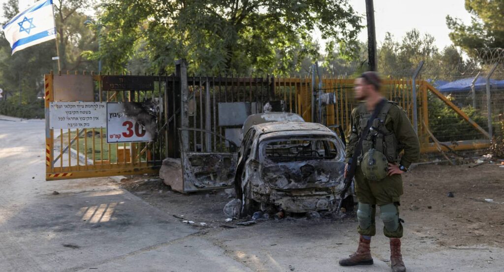 Aftermath of the October 7 Hamas attack in Kibbutz Beeri, southern Israel. Photo credit: REUTERS/Violeta Santos Moura.