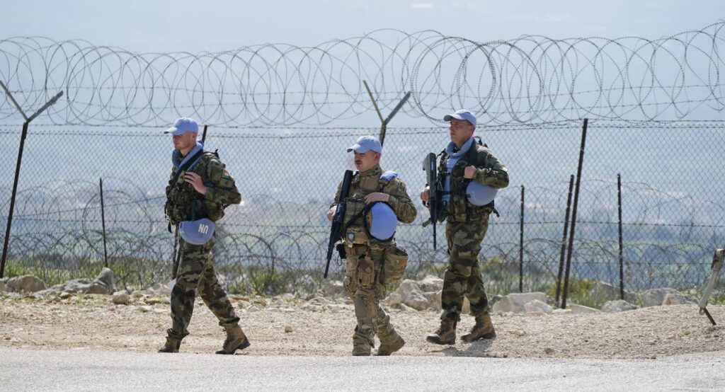 UNIFIL peacekeeping mission at the border between Lebanon and Israel, March 2025. Photo credit: PA Images via Reuters Connect.