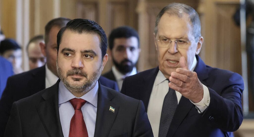 Russian Foreign Minister Sergei Lavrov and Syrian Foreign Minister Asa'ad al-Shaibani in Moscow, July 31, 2025. Photo credit: REUTERS.